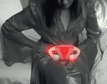 Gynecologist explaining endometriosis symptoms and treatment options to a woman experiencing pelvic pain